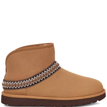 UGG WOMENS CLASSIC MINI CRESCENT - CHESTNUT
